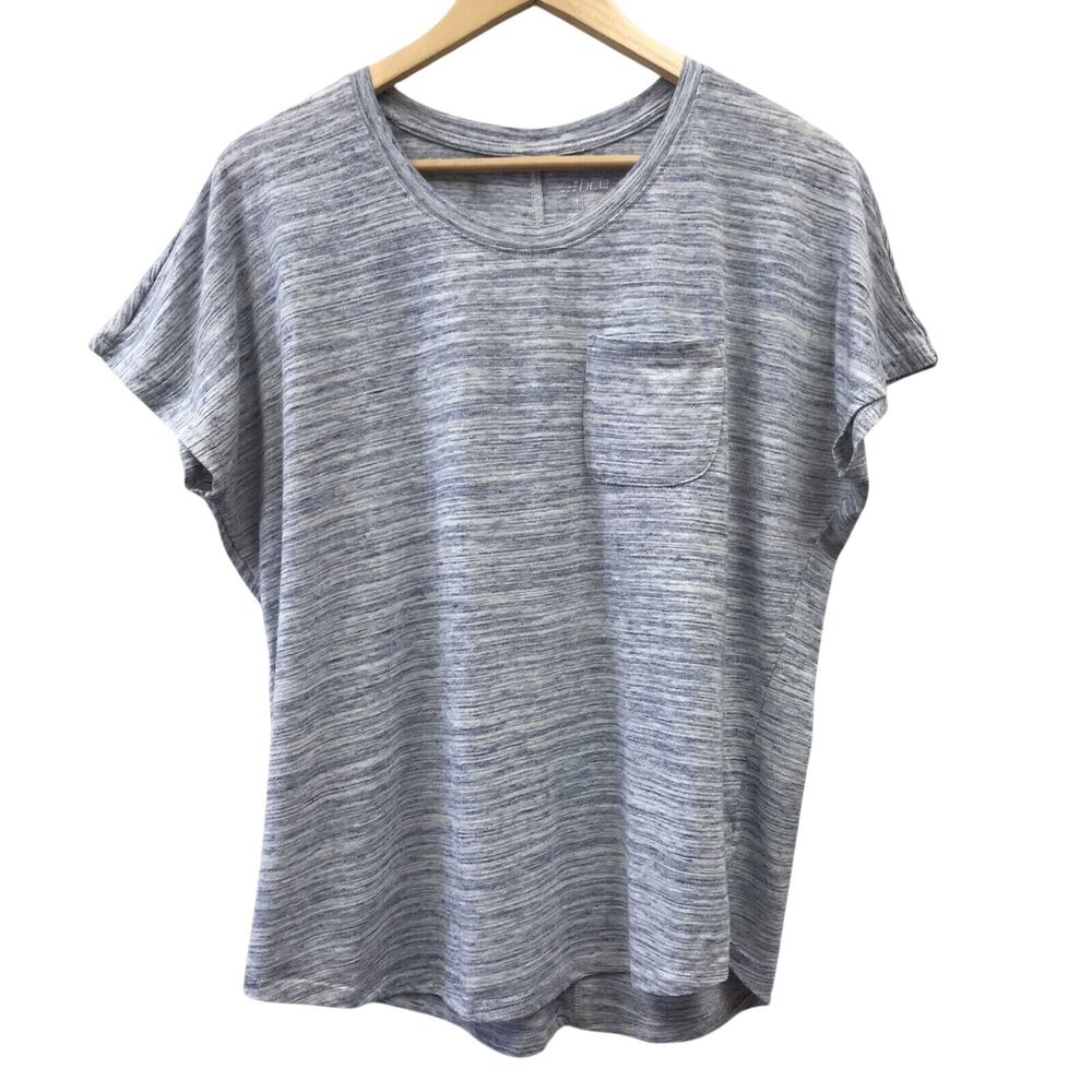 BCG Top Womens Large Blue White Silver